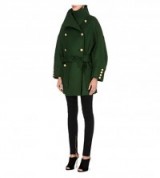 BALMAIN Double-breasted belted wool coat khaki ~ designer coats ~ luxury outerwear ~ winter fashion