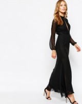 BCBGeneration Mock Neck Maxi Dress in Black ~ occasion dresses ~ evening & party wear