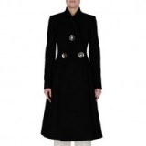 Stella McCartney Black Penrose Coat. Womens designer coats – winter outerwear – luxury tailored fashion