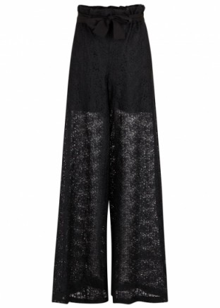 OSMAN Black wide-leg lace trousers ~ dream trousers ~ designer fashion