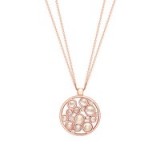 London Road 9ct Gold Diamond Bubble Cluster Pendant, Rose Gold/Moonstone ~ pendants ~ necklaces