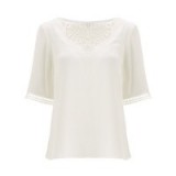 Somerset by Alice Temperley Embroidered Silk Top in cream – as worn by Holly Willoughby on This Morning, 30 September 2015. Celebrity fashion | womens tops | designer blouses | what celebrities wear