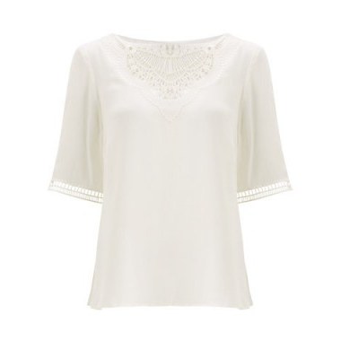 Somerset by Alice Temperley Embroidered Silk Top in cream – as worn by Holly Willoughby on This Morning, 30 September 2015. Celebrity fashion | womens tops | designer blouses | what celebrities wear - flipped
