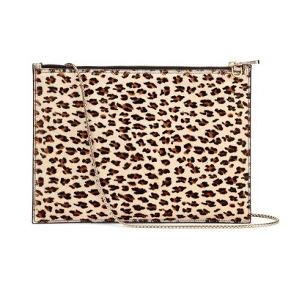 Aspinal of London The Soho Flat Clutch – animal prints – leopard print evening bags – occasion handbags - flipped