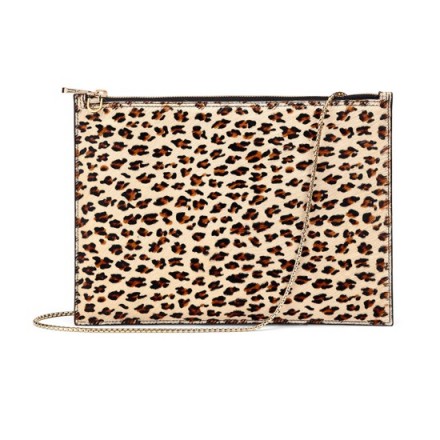 Aspinal of London The Soho Flat Clutch – animal prints – leopard print evening bags – occasion handbags