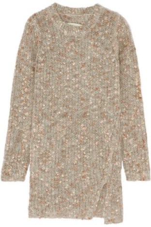 BY MALENE BIRGER Giolina ribbed bouclé sweater. Womens knitwear | slim fit jumpers | asymmetric sweaters | knitted fashion - flipped