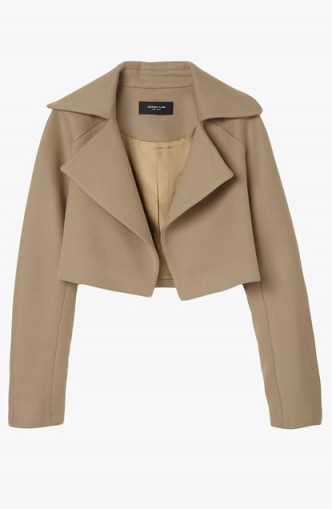 DEREK LAM Crop Jacket in Camel – as worn by Tamara Ecclestone out in London, 13 October 2015. Celebrity fashion | designer cropped jackets | what celebrities wear
