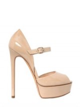 CASADEI PATENT LEATHER MARY JANE PUMPS. Mary Janes ~ nude designer platforms ~ luxe style footwear ~ high heels ~ high heeled shoes