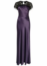 CATHERINE DEANE Clarissa purple beaded satin gown ~ dream gowns ~ occasion dresses ~ designer fashion