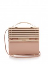 EDDIE BORGO Colt leather shoulder bag nude. Designer handbags / luxury bags / top handle design