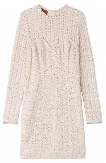 MISSONI Crochet Knit Dress with Wool. Designer knitwear | knitted dresses | winter fashion - flipped