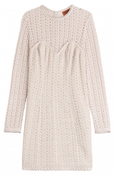 MISSONI Crochet Knit Dress with Wool. Designer knitwear | knitted dresses | winter fashion