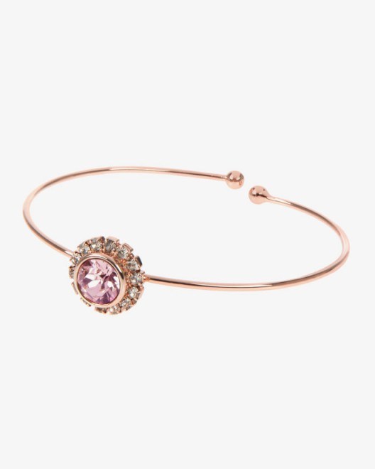 TED BAKER – SAPPELL Crystal bracelet light pink ~ slim bracelets ~ embellished bangles ~ fashion jewellery - flipped