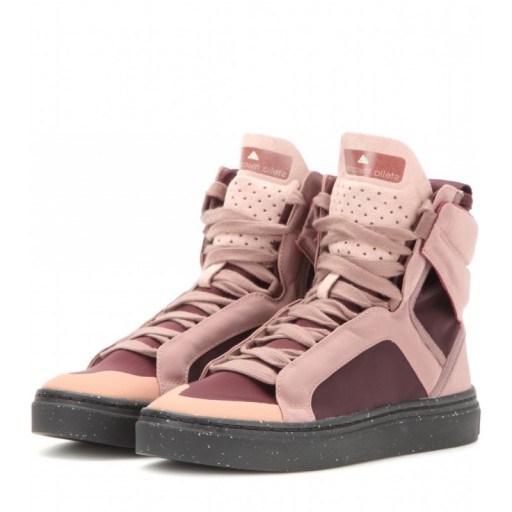 ADIDAS BY STELLA MCCARTNEY Asimina high-top sneakers – as worn by Kylie Jenner on Instagram, October 2015. Celebrity fashion | designer trainers | casual style | what celebrities wear - flipped