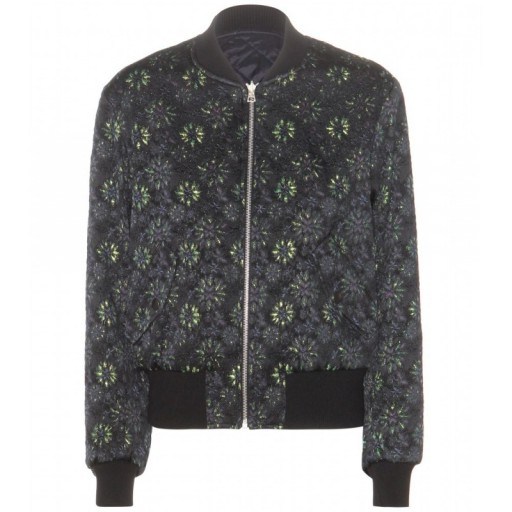 DRIES VAN NOTEN Reversible metallic jacquard bomber jacket. Designer fashion | floral jackets | casual luxe | womens outerwear - flipped
