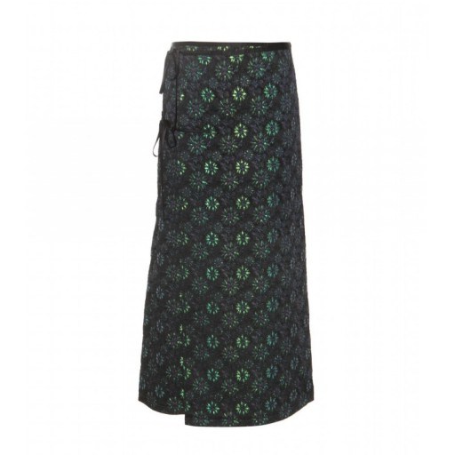 DRIES VAN NOTEN Metallic jacquard skirt. Designer midi skirts | luxe style fashion - flipped