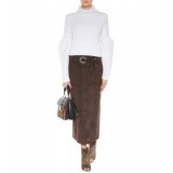 CALVIN KLEIN COLLECTION – Leather maxi skirt ~ designer skirts ~ style ~ fashion ~ suede