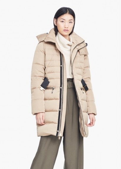 Mango detachable hood quilted coat. Winter coats – warm outerwear - flipped