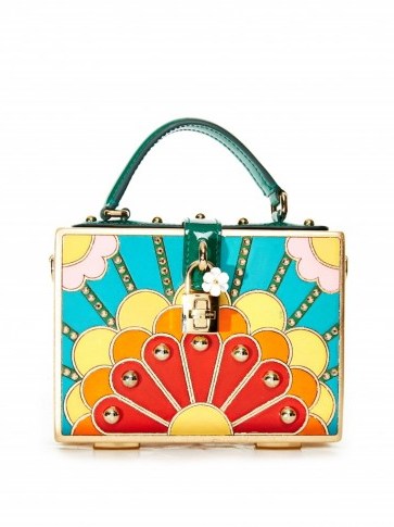 DOLCE & GABBANA Dolce hand-painted box bag – designer handbags – luxury bags - flipped