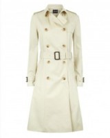 Jaeger light grey double-breasted trench coat ~ classic style macs ~ women’s coats