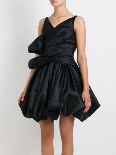 DSQUARED2 volume drress in black. Designer occasion dresses | luxury fashion - flipped