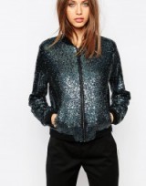 Eleven Paris Bomber Jacket in Sequin. Embellished jackets | womens outerwear | sequins