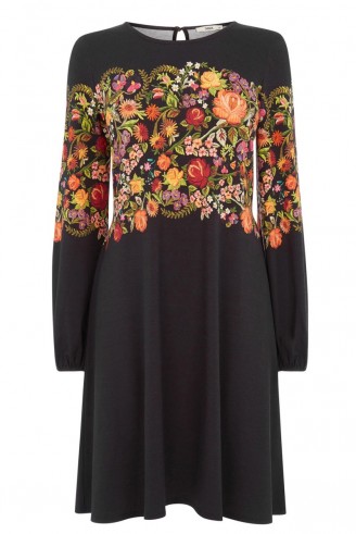 OASIS – embroidered floral print dress. flower prints / dresses