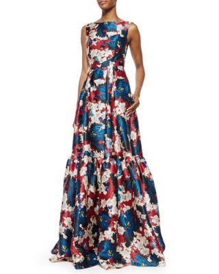 Duchess of Cambridge style…ERDEM Alouette Floral-Print Tiered Gown ~ designer gowns ~ luxury fashion - flipped