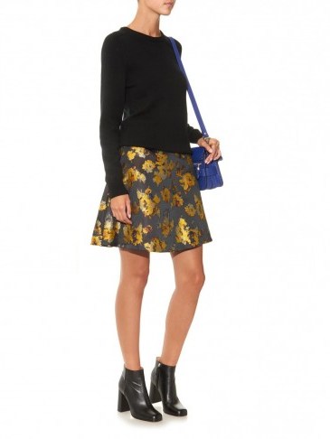 SPORTMAX CODE Eva skirt ~ metallic skirts ~ A-line style ~ floral jacquard ~ stylish - flipped