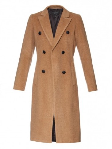 RAG & BONE Faye coat in camel brown – as worn by Demi Lovato out in New York, 15 October 2015. Celebrity fashion | star style | designer coats | what celebrities wear - flipped