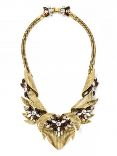 Olivia Palermo x Bauble Bar Firebird Collar. Celebrity fashion jewelry | statement necklaces | jewellery collars - flipped