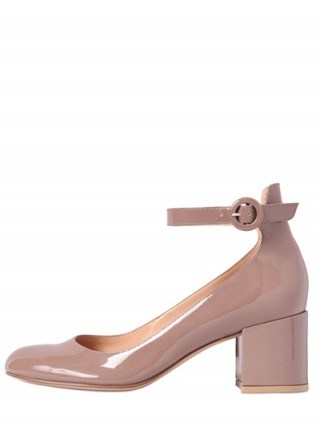 GIANVITO ROSSI 60MM MARY JANE PATENT LEATHER PUMPS. Mary Janes ~ designer shoes ~ block heels - flipped