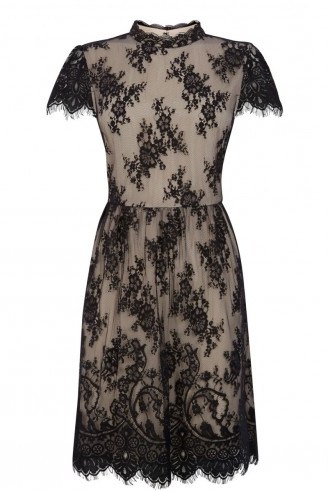 OASIS – the lace dress black. floral lace / party dresses / Gothic style fashion - flipped