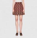 GUCCI chevron jacquard a-line skirt – as worn by Ellie Goulding, 7 October 2015. Celebrity fashion | star style | 70s style skirts | what celebrities wear