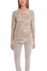 IRO Marvina Camo Long Sleeve Tee – as worn by model Gigi Hadid out in New York, 21 October 2015. Celebrity fashion | models style | designer t-shirts – casual tees | what celebrities wear