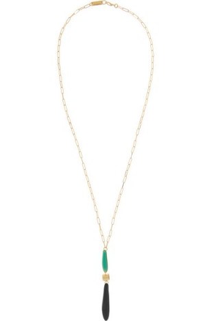 ISABEL MARANT Gold-plated resin necklace. Long pendant necklaces | fashion jewellery - flipped