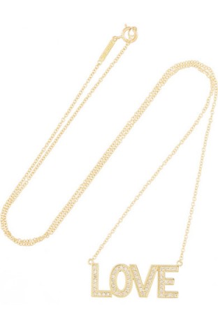 JENNIFER MEYER Love 18-karat gold diamond necklace. Fine jewellery | diamonds | delicate necklices