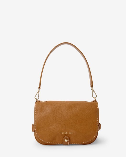 TED BAKER ~ ROWANN Leather saddle bag tan ~ weekend bags ~ smart shoulder bags ~ handbags - flipped
