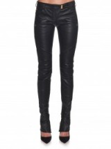 BALMAIN Low-rise leather biker trousers black ~ skinny pants ~ womens designer clothes ~ luxury clothing