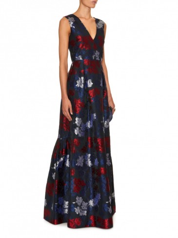 ERDEM Lucetta Hibiya Orchid-print gown ~ designer gowns ~ long luxury dresses ~ occasion wear ~ floral prints