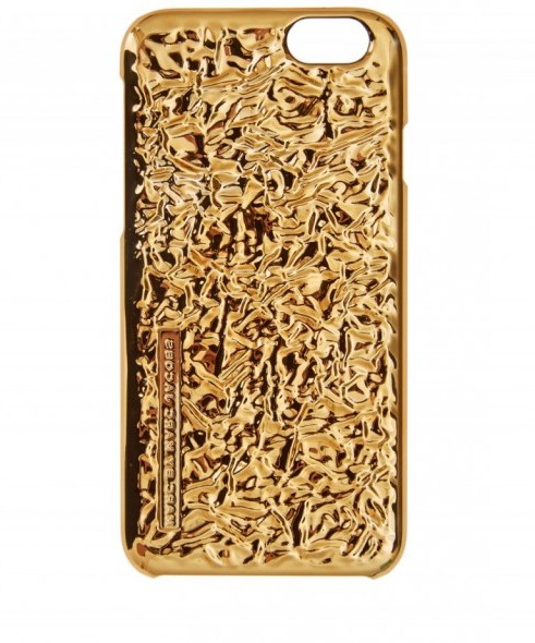 MARC BY MARC JACOBS GOLD-TONE METALLIC IPHONE 6 FOIL CASE – phone cases – accessories – metallics - flipped