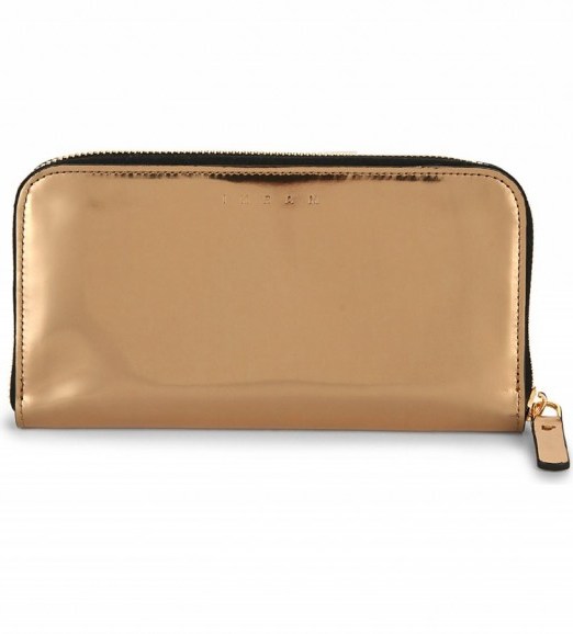 MARNI Metallic gold wallet – designer purses – luxury purse – metallics - flipped