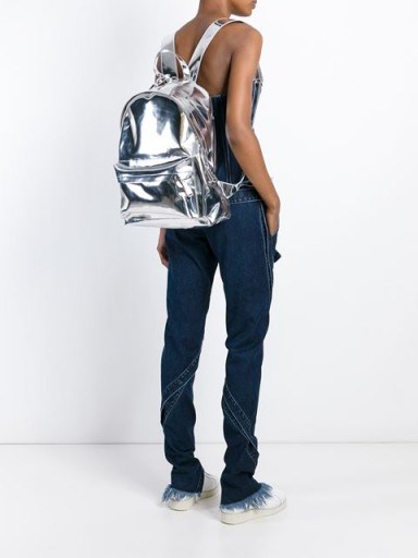 MARQUES ALMEIDA metallic backpack – metallic backpacks – silver metallics - flipped