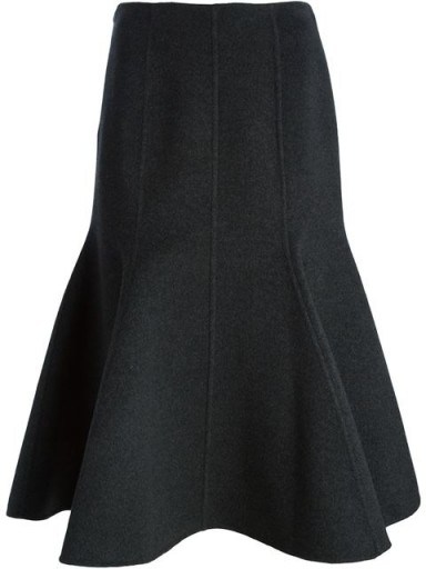 MICHAEL KORS godet hem midi skirt – as worn by Olivia Palermo in a photoshoot for Holt Renfrew, October 2015. Celebrity fashion | star style | designer skirts | what celebrities wear - flipped