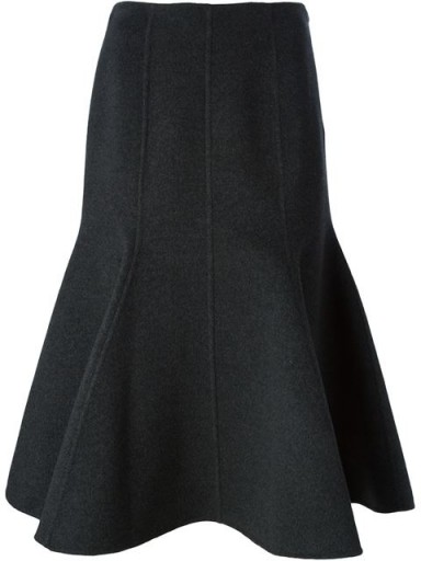 MICHAEL KORS godet hem midi skirt – as worn by Olivia Palermo in a photoshoot for Holt Renfrew, October 2015. Celebrity fashion | star style | designer skirts | what celebrities wear