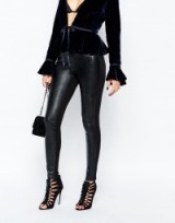 Millie Mackintosh Faux Leather Pants in Black. Leather look skinny pants | womens trousers