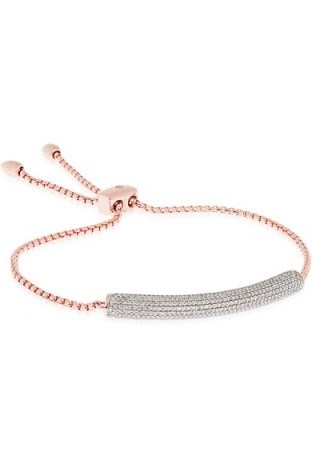 MONICA VINADER Esencia rose gold-plated diamond bracelet. Jewellery | designer friendship bracelets | diamonds - flipped