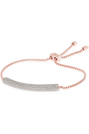 MONICA VINADER Esencia rose gold-plated diamond bracelet. Jewellery | designer friendship bracelets | diamonds