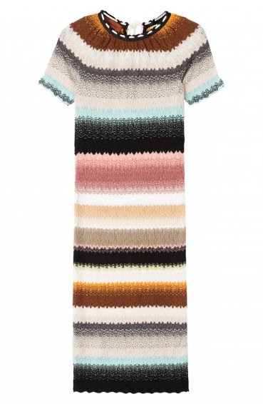 MISSONI Multicolored Knit Dress. Designer knitwear | knitted dresses | stripes - flipped
