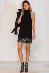 Nasty Gal oh snap cutaway dress – black. Going out dresses / party fashion / evening glamour / open back style